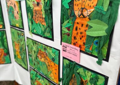 art work in the exhibition tent